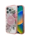 Etui Guess GUHMP16XHFWBDCEP Apple iPhone 16 Pro Max hardcase IML Flower & Tonal Circle MagSafe růžový/pink