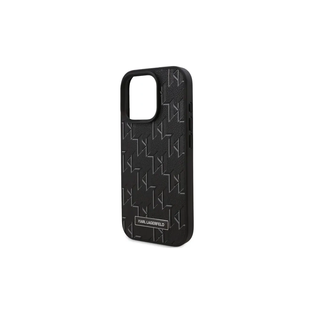 Hurtownia GSM - Etui Karl Lagerfeld KLHMP16XPKHPORPK Apple iPhone 16 Pro Max hardcase Kožené Monogram Metal Logo MagSafe černé/black - KLD21780 - {ean13} - Hurt