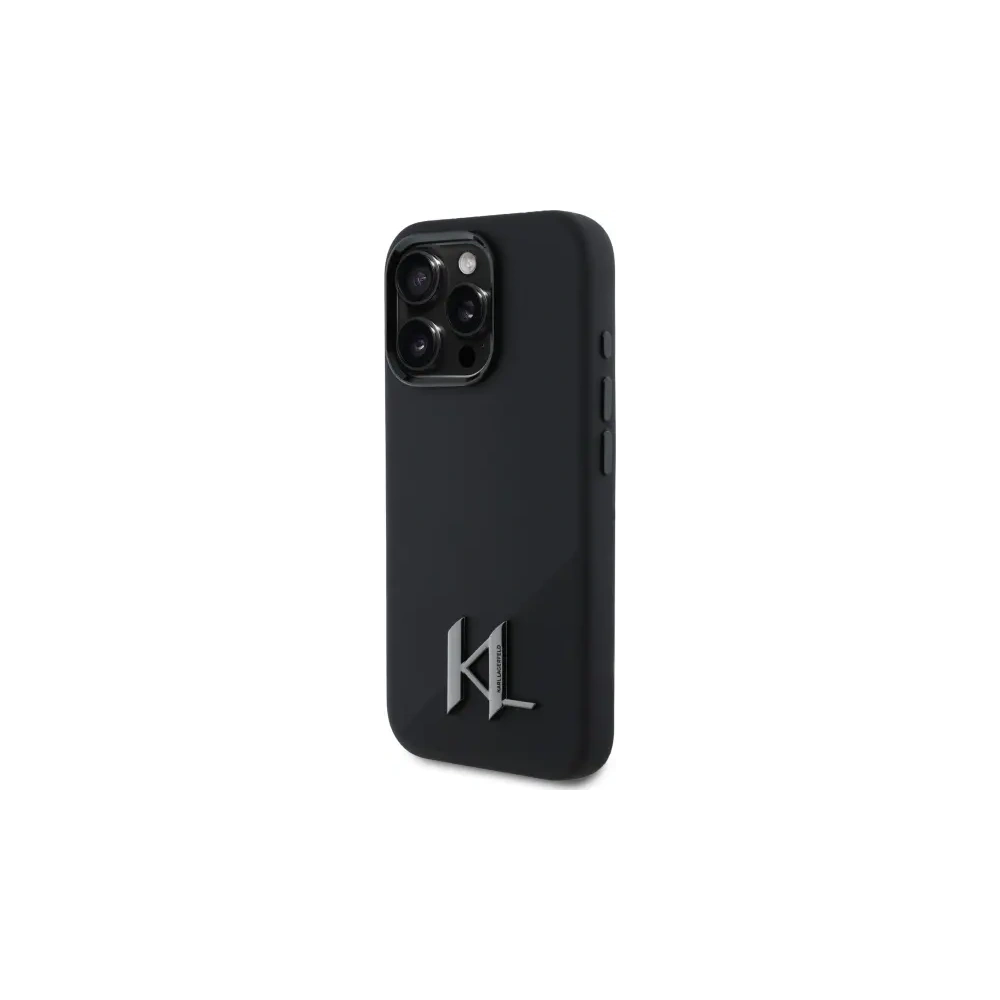 Hurtownia GSM - Karl Lagerfeld KLHMP16XSCMKMPCK Apple iPhone 16 Pro Max Hardcase Silikon Schatten Metall Initial MagSafe schwarz - KLD21781 - {ean13} - Hurt