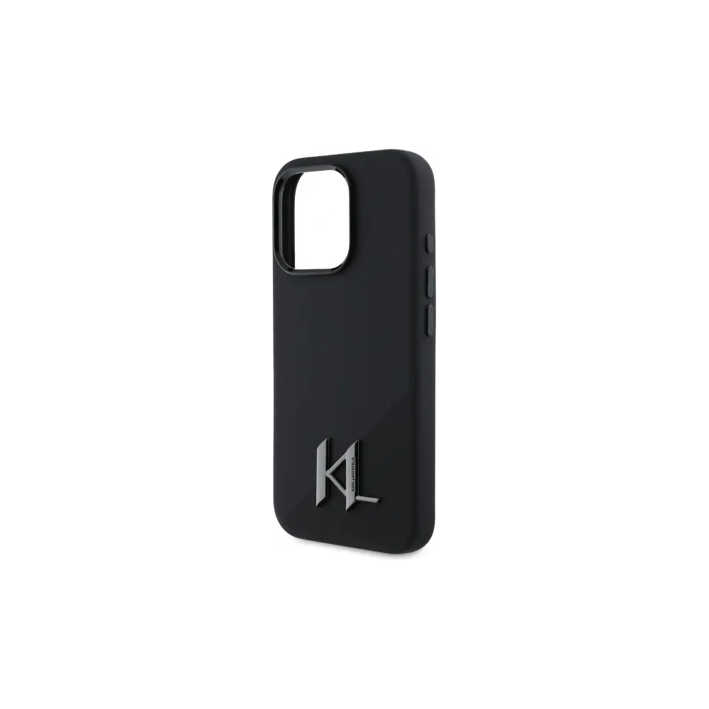 Hurtownia GSM - Karl Lagerfeld KLHMP16XSCMKMPCK Apple iPhone 16 Pro Max Hardcase Silikon Schatten Metall Initial MagSafe schwarz - KLD21781 - {ean13} - Hurt