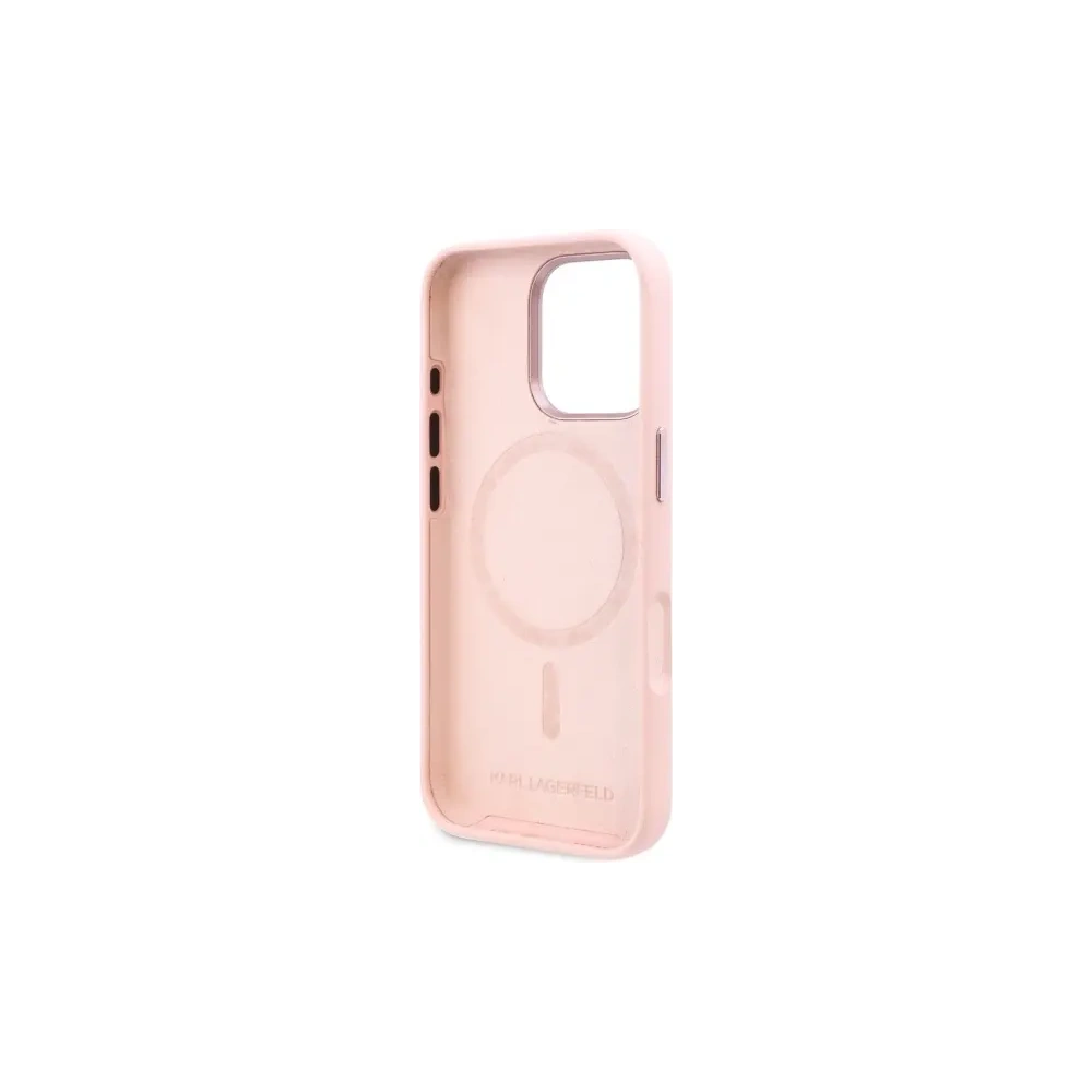 Hurtownia GSM - Etui Karl Lagerfeld KLHMP16XSCMKMPCP Apple iPhone 16 Pro Max hardcase silikonový Shadow Metal Initial MagSafe růžový/pink - KLD21782 - {ean13} - Hurt