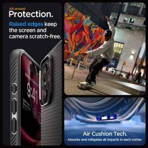 Hurtownia GSM - [OUTLET] Case Spigen Liquid Air Apple iPhone 15 Pro Max Matt Schwarz - OT-723 - {ean13} - Hurt