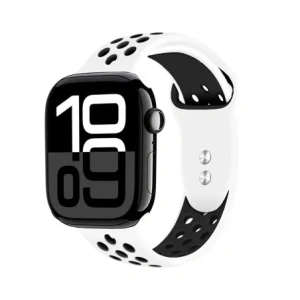 Pasek Crong Duo Sport Apple Watch 44/45/46/49mm (biały/czarny)