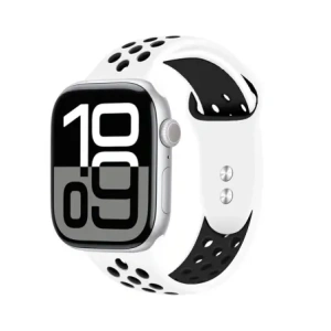 Pasek Crong Duo Sport Apple Watch 44/45/46/49mm (biały/czarny)