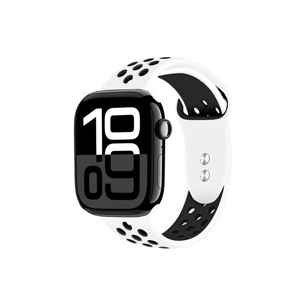 Hurtownia GSM - Crong Duo Sport Apple Watch szíj 38/40/41/42mm (fehér/fekete) - CRG809 - {ean13} - Hurt