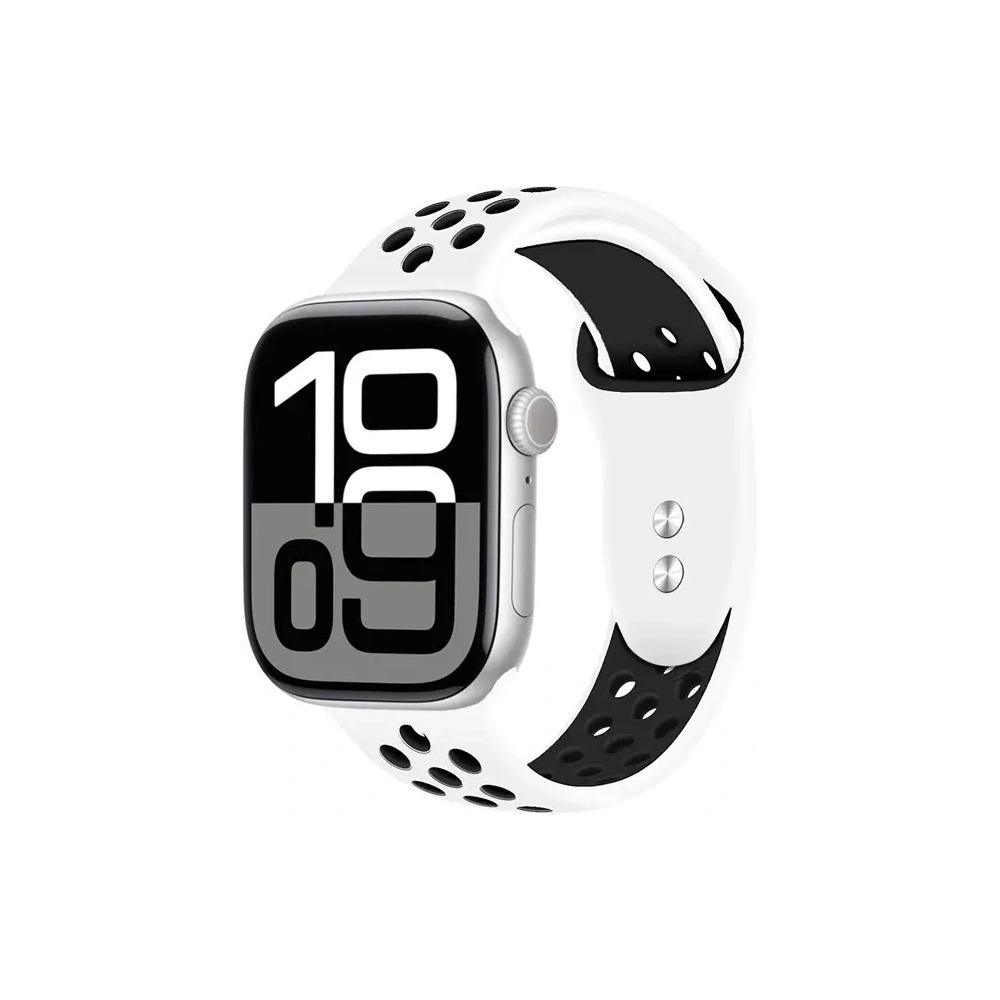 Hurtownia GSM - Crong Duo Sport Apple Watch szíj 38/40/41/42mm (fehér/fekete) - CRG809 - {ean13} - Hurt