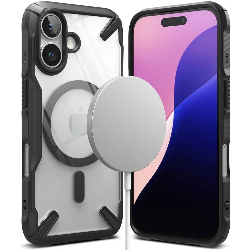 Hurtownia GSM - Ringke Fusion-X Magnetic MagSafe Apple iPhone 16 Fekete - RGK11667 - {ean13} - Hurt