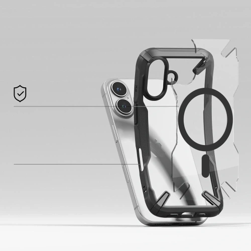 Etui Ringke Fusion-X Magnetic MagSafe Apple iPhone 16 Black