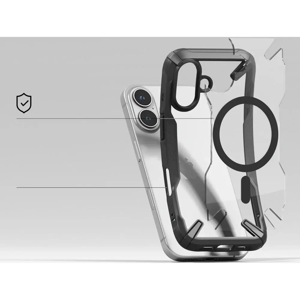 Hurtownia GSM - Ringke Fusion-X Magnetic MagSafe Apple iPhone 16 Fekete - RGK11667 - {ean13} - Hurt