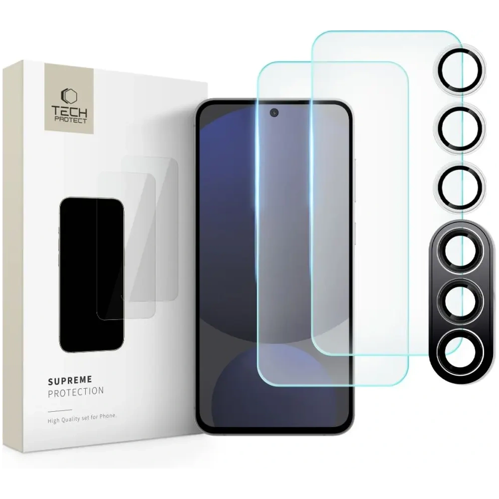 Hurtownia GSM - Tvrzené sklo Tech-Protect Supreme Set Samsung Galaxy S24 FE Clear - THP3402 - {ean13} - Hurt
