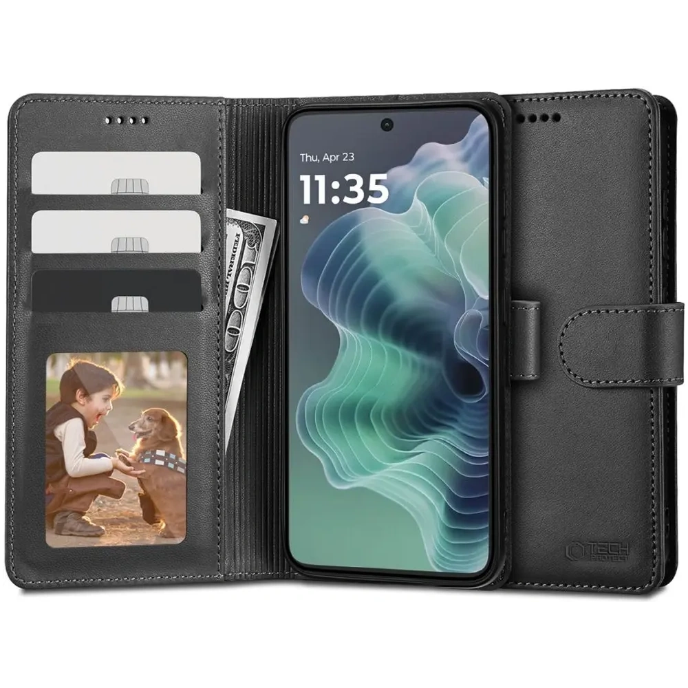 Hurtownia GSM - Tech-Protect pénztárca Motorola Moto G35 5G Fekete - THP3411 - {ean13} - Hurt