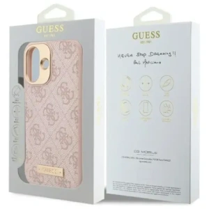Hurtownia GSM - Guess GUHMP16MU4GPRP Apple iPhone 16 Plus hardcase 4G Logo Plate MagSafe rózsaszín - GUE4061 - {ean13} - Hurt