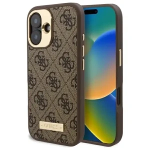 Hurtownia GSM - Guess GUHMP16MU4GPRW Apple iPhone 16 Plus kemény tok 4G Logó Lemez MagSafe barna - GUE4062 - {ean13} - Hurt