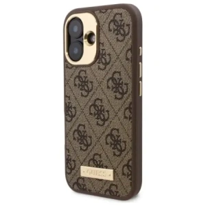 Wholesale Guess GUHMP16MU4GPRW Apple iPhone 16 Plus hardcase 4G Logo Plate MagSafe brown - GUE4062 - {ean13} - Hurt