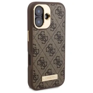 Wholesale Guess GUHMP16MU4GPRW Apple iPhone 16 Plus hardcase 4G Logo Plate MagSafe brown - GUE4062 - {ean13} - Hurt