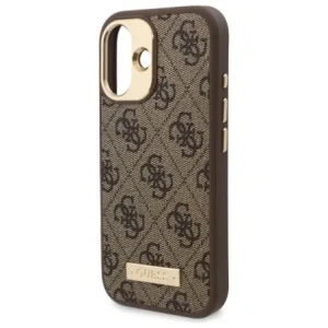 Wholesale Guess GUHMP16MU4GPRW Apple iPhone 16 Plus hardcase 4G Logo Plate MagSafe brown - GUE4062 - {ean13} - Hurt