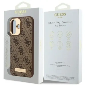 Hurtownia GSM - Guess GUHMP16MU4GPRW Apple iPhone 16 Plus kemény tok 4G Logó Lemez MagSafe barna - GUE4062 - {ean13} - Hurt