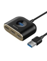 Hurtownia GSM - Adapter USB 4w1 Baseus Square Round, HUB USB 3.0 pentru 1x USB 3.0 + 3x USB 2.0, 1m (negru) - BSU1266BLK - {ean13} - Hurt