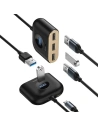 Hurtownia GSM - Adapter USB 4w1 Baseus Square Round, HUB USB 3.0 do 1x USB 3.0 + 3x USB 2.0, 1m (czarny) - BSU1266BLK - {ean13} - Hurt