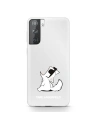 [OUTLET] Etui Karl Lagerfeld KLHCS21MCFNRC Samsung Galaxy S21+ Plus tvrdý kryt transparentní Choupette Fun