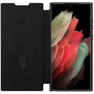 Hurtownia GSM - [OUTLET] Etui Nillkin CamShield Leather Samsung Galaxy S22 Ultra (černé) - OT-738 - {ean13} - Hurt