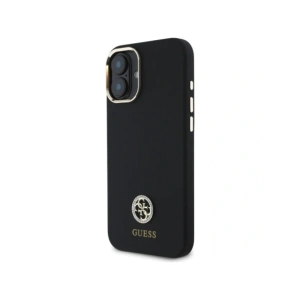 Etui Guess GUHCP16SM4DGPK Apple iPhone 16 hardcase Silicone Logo Strass 4G czarny/black
