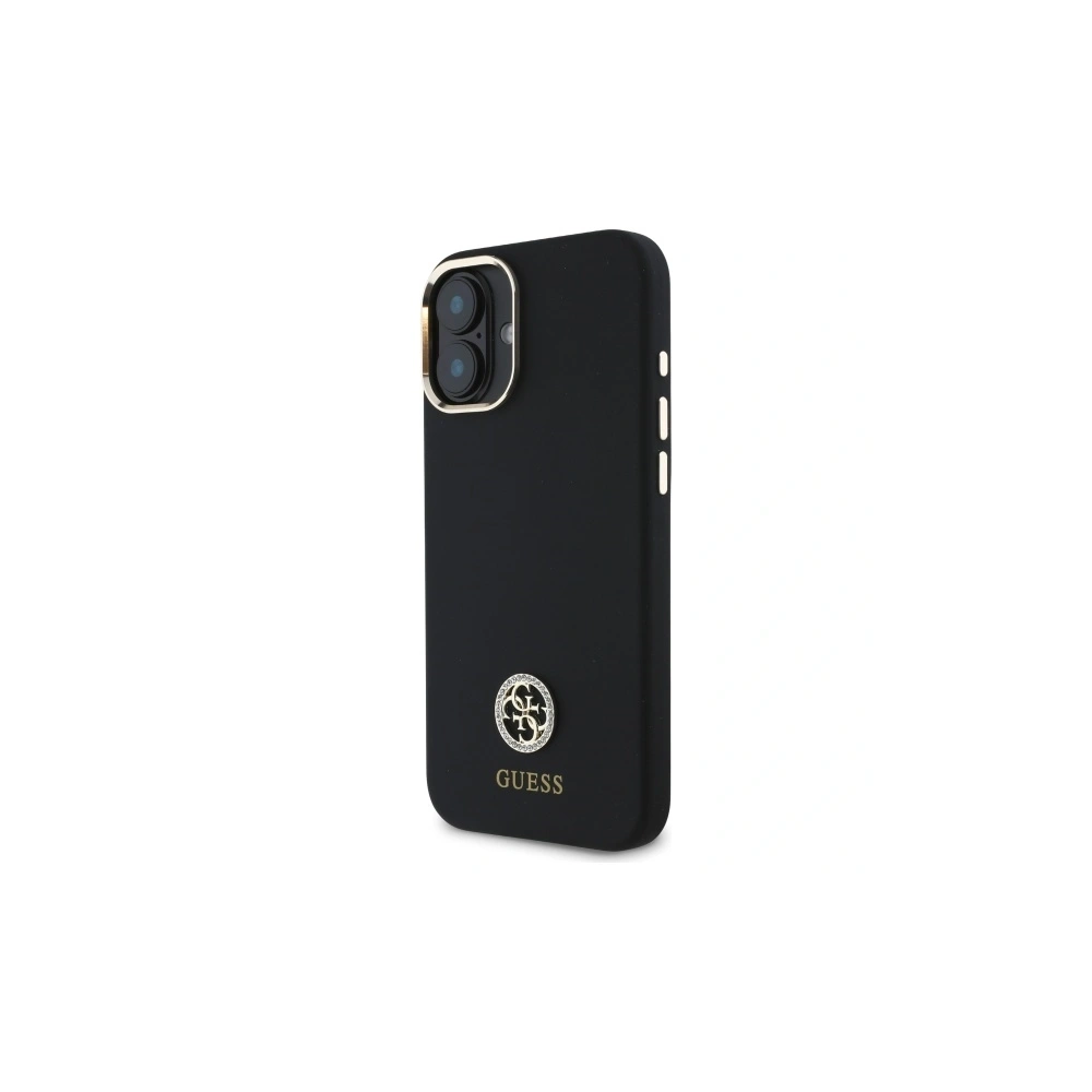 Hurtownia GSM - Etui Guess GUHCP16SM4DGPK Apple iPhone 16 tvrdý kryt silikonový logo strass 4G černý/black - GUE4063 - {ean13} - Hurt