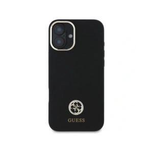 Etui Guess GUHCP16SM4DGPK Apple iPhone 16 hardcase Silicone Logo Strass 4G czarny/black