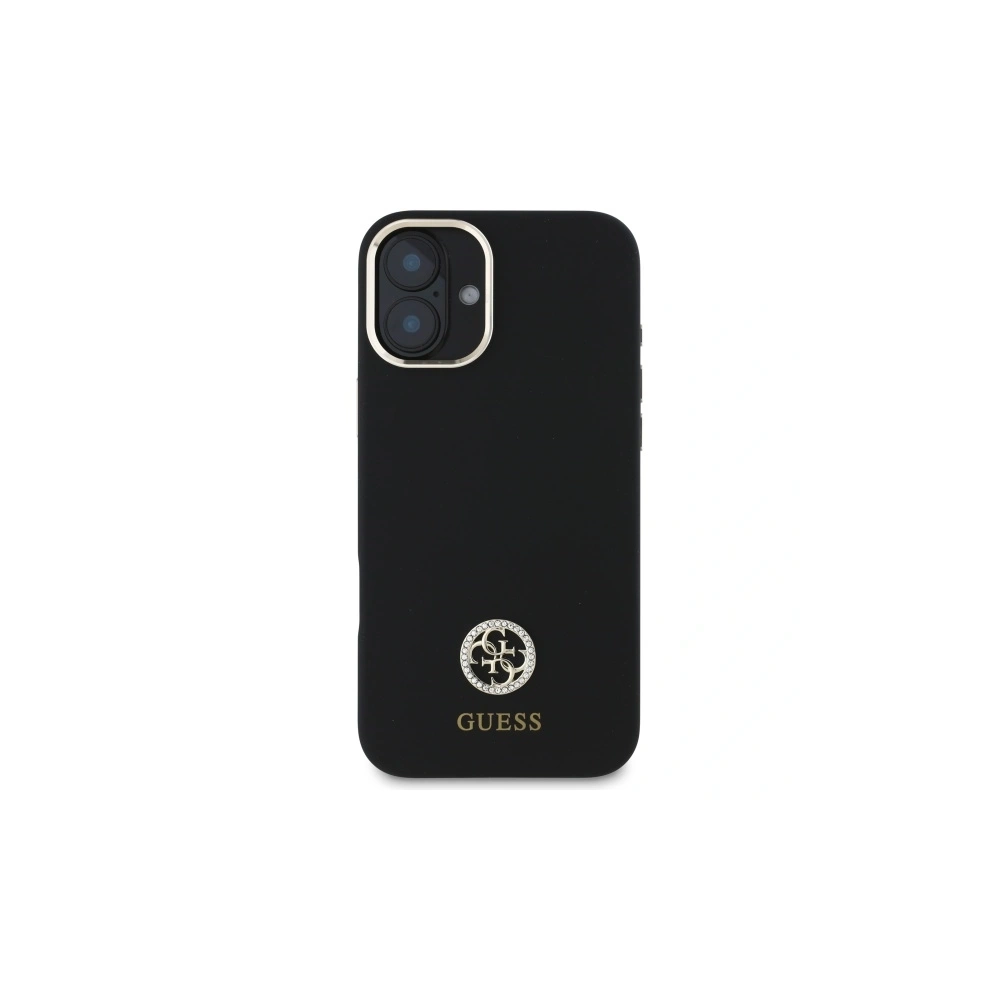 Hurtownia GSM - Etui Guess GUHCP16SM4DGPK Apple iPhone 16 tvrdý kryt silikonový logo strass 4G černý/black - GUE4063 - {ean13} - Hurt