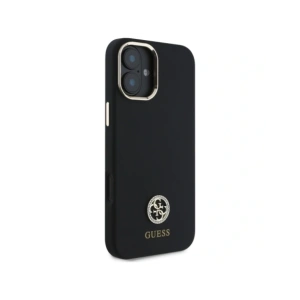 Etui Guess GUHCP16SM4DGPK Apple iPhone 16 hardcase Silicone Logo Strass 4G czarny/black