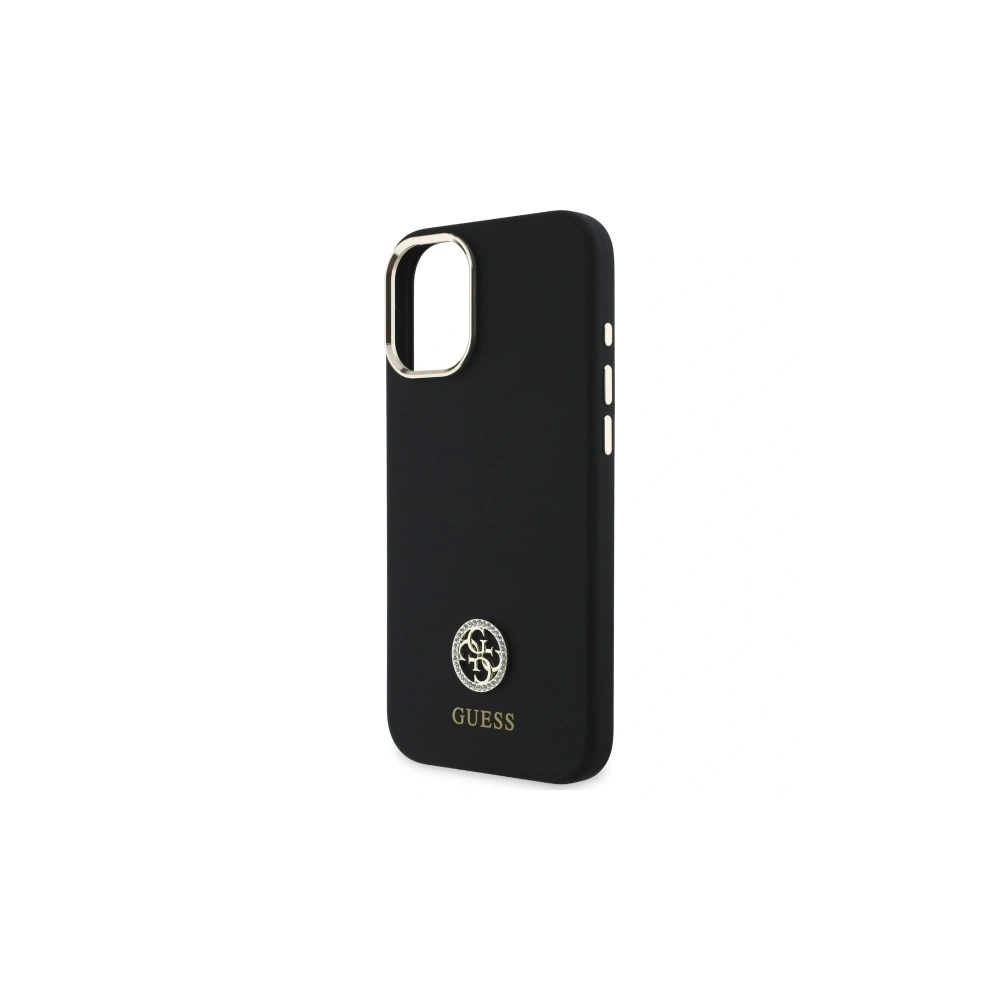 Hurtownia GSM - Guess GUHCP16SM4DGPK Apple iPhone 16 carcasă tare din silicon cu logo strass 4G negru - GUE4063 - {ean13} - Hurt