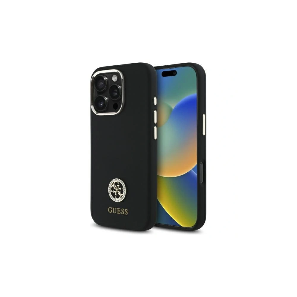 Hurtownia GSM - Etui Guess GUHCP16XM4DGPK Apple iPhone 16 Pro Max hardcase silikonové logo strass 4G černé/black - GUE4064 - {ean13} - Hurt