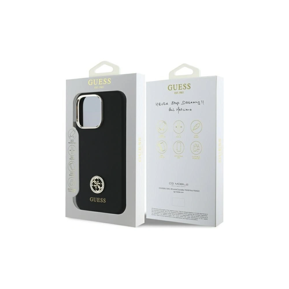 Hurtownia GSM - Etui Guess GUHCP16XM4DGPK Apple iPhone 16 Pro Max hardcase silikonové logo strass 4G černé/black - GUE4064 - {ean13} - Hurt