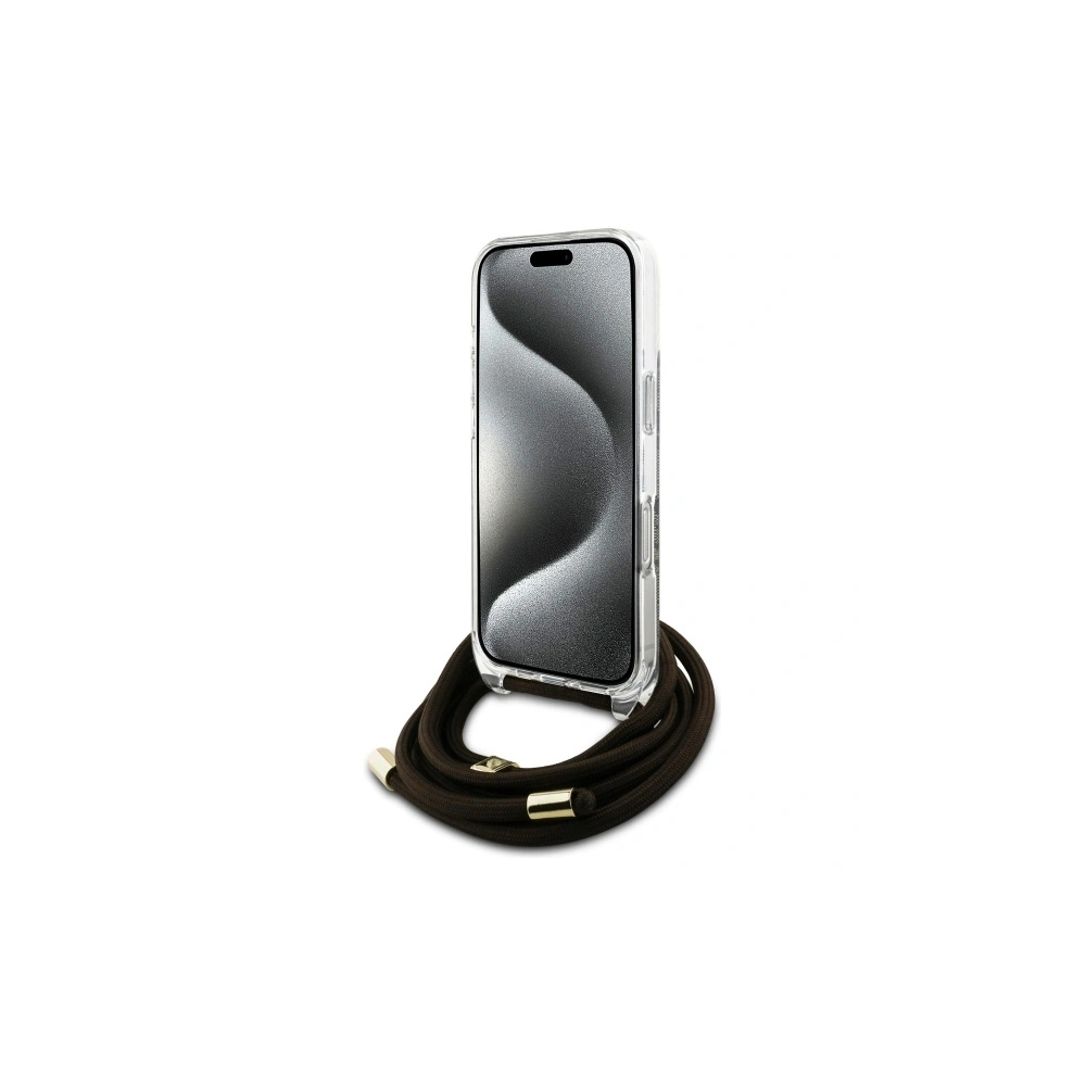Hurtownia GSM - Guess GUHCP16LHC4SEW Apple iPhone 16 Pro kemény tok Crossbody Kábel 4G Nyomtatás barna - GUE4067 - {ean13} - Hurt