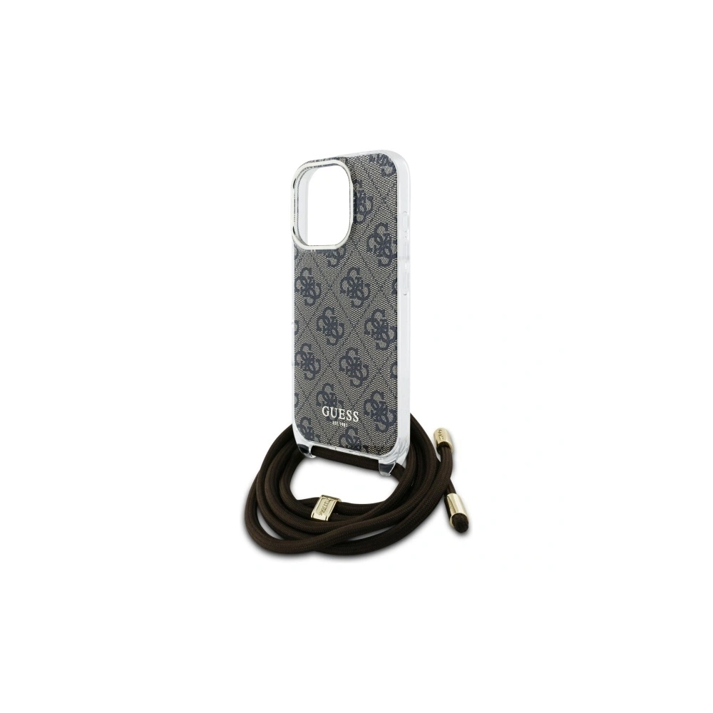 Hurtownia GSM - Etui Guess GUHCP16LHC4SEW Apple iPhone 16 Pro hardcase Crossbody Cord 4G Print hnědý/brown - GUE4067 - {ean13} - Hurt