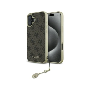 Wholesale Guess GUHCP16MGF4GBR Apple iPhone 16 Plus hardcase 4G Charms Collection brown - GUE4068 - {ean13} - Hurt