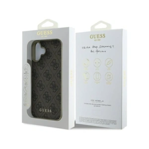 Wholesale Guess GUHCP16MGF4GBR Apple iPhone 16 Plus hardcase 4G Charms Collection brown - GUE4068 - {ean13} - Hurt