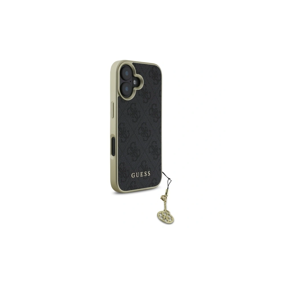 Wholesale Guess GUHCP16MGF4GGR Apple iPhone 16 Plus hardcase 4G Charms Collection black - GUE4069 - {ean13} - Hurt
