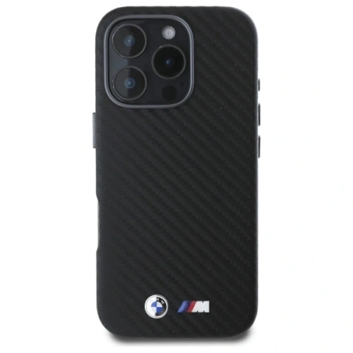 Etui BMW BMHCP16X23PUFWC Apple iPhone 16 Pro Max hardcase Carbon Wrapped Metal czarny/black