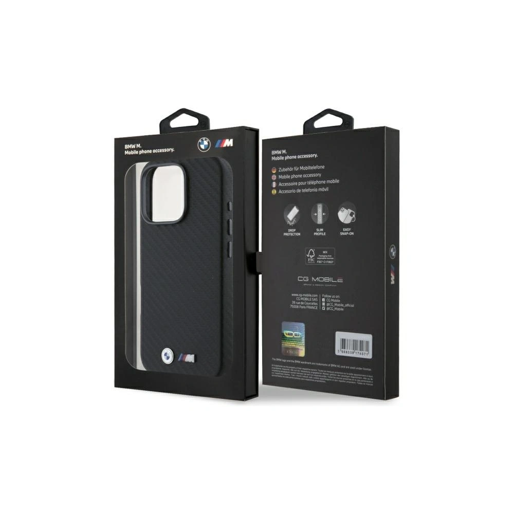 Hurtownia GSM - BMW BMHCP16X23PUFWC Apple iPhone 16 Pro Max carcasă din metal învelită în carbon neagră - BMW690 - {ean13} - Hurt