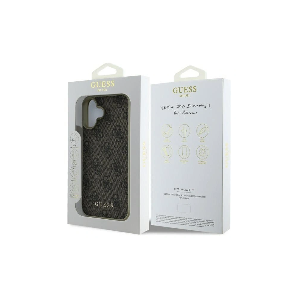 Hurtownia GSM - Etui Guess GUHCP16SGF4GBR Apple iPhone 16 hardcase 4G Charms Collection hnědý/brown - GUE4071 - {ean13} - Hurt