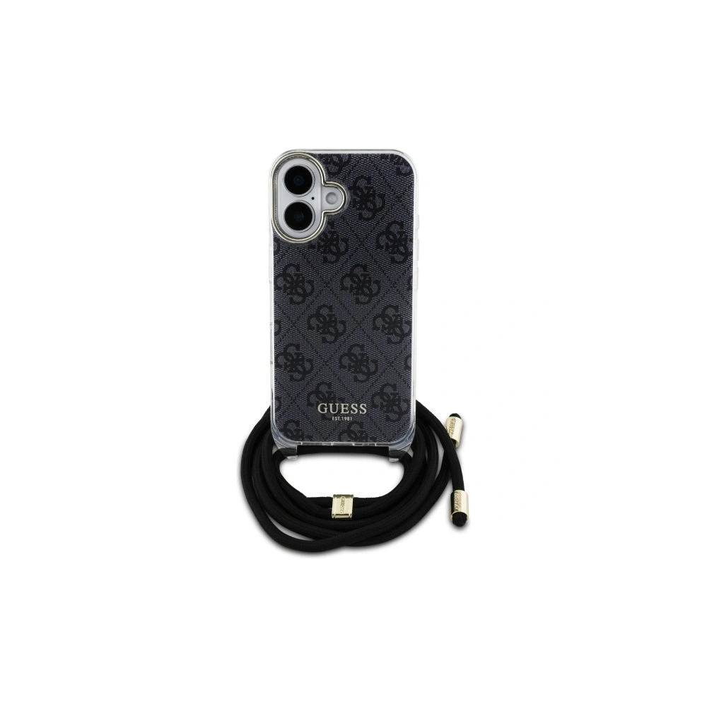 Hurtownia GSM - Etui Guess GUHCP16SHC4SEK Apple iPhone 16 hardcase Crossbody Cord 4G Print černý/black - GUE4073 - {ean13} - Hurt
