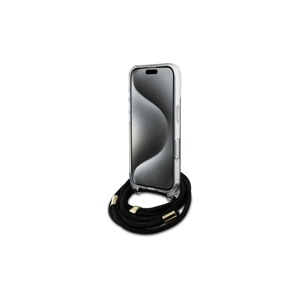 Hurtownia GSM - Etui Guess GUHCP16SHC4SEK Apple iPhone 16 hardcase Crossbody Cord 4G Print černý/black - GUE4073 - {ean13} - Hurt