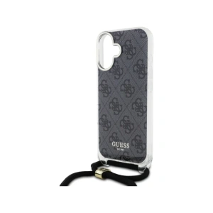 Etui Guess GUHCP16SHC4SEK Apple iPhone 16 hardcase Crossbody Cord 4G Print czarny/black