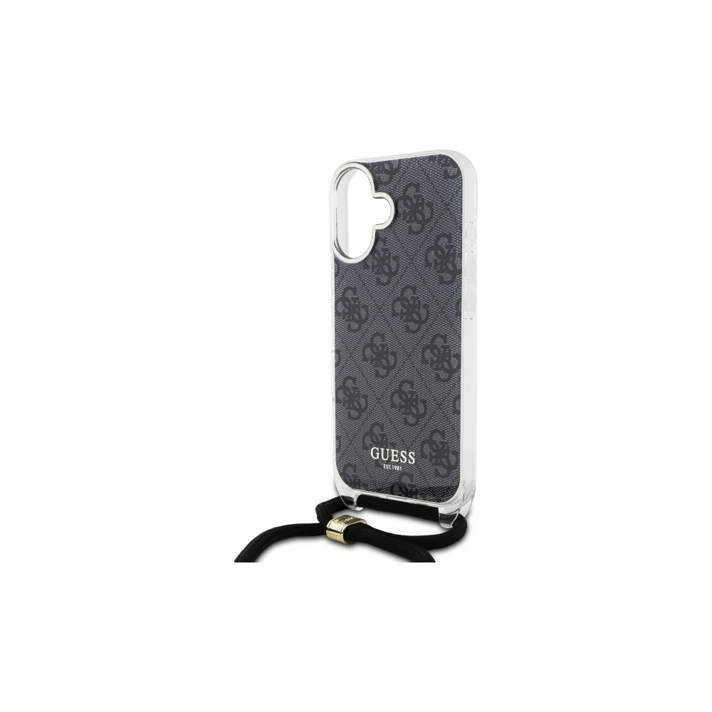 Hurtownia GSM - Etui Guess GUHCP16SHC4SEK Apple iPhone 16 hardcase Crossbody Cord 4G Print černý/black - GUE4073 - {ean13} - Hurt