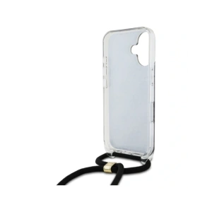 Etui Guess GUHCP16SHC4SEK Apple iPhone 16 hardcase Crossbody Cord 4G Print czarny/black