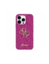 Guess GUHCP16SHG4SGU Apple iPhone 16 keménytok Rögzített Csillámpor Nagy 4G lila