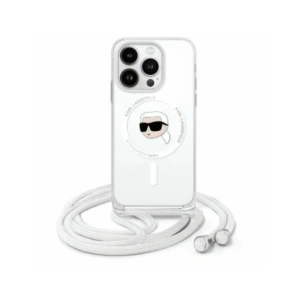 Etui Karl Lagerfeld KLHMP16XHCKHNT Apple iPhone 16 Pro Max hardcase Crossbody IML Karl Head Magsafe transparent