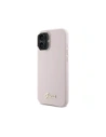 Hurtownia GSM - Etui Guess GUHCP16SSMBSLP Apple iPhone 16 hardcase Silicone Script Metal Logo & Frame różowy/pink - GUE4075 - {ean13} - Hurt