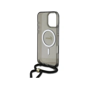 Etui Guess GUHMP16LHCTSGNSK Apple iPhone 16 Pro hardcase Crossbody Cord Script MagSafe czarny/black